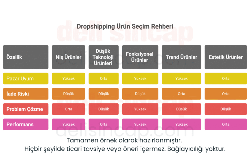 Dropshipping ürün seçim rehberi