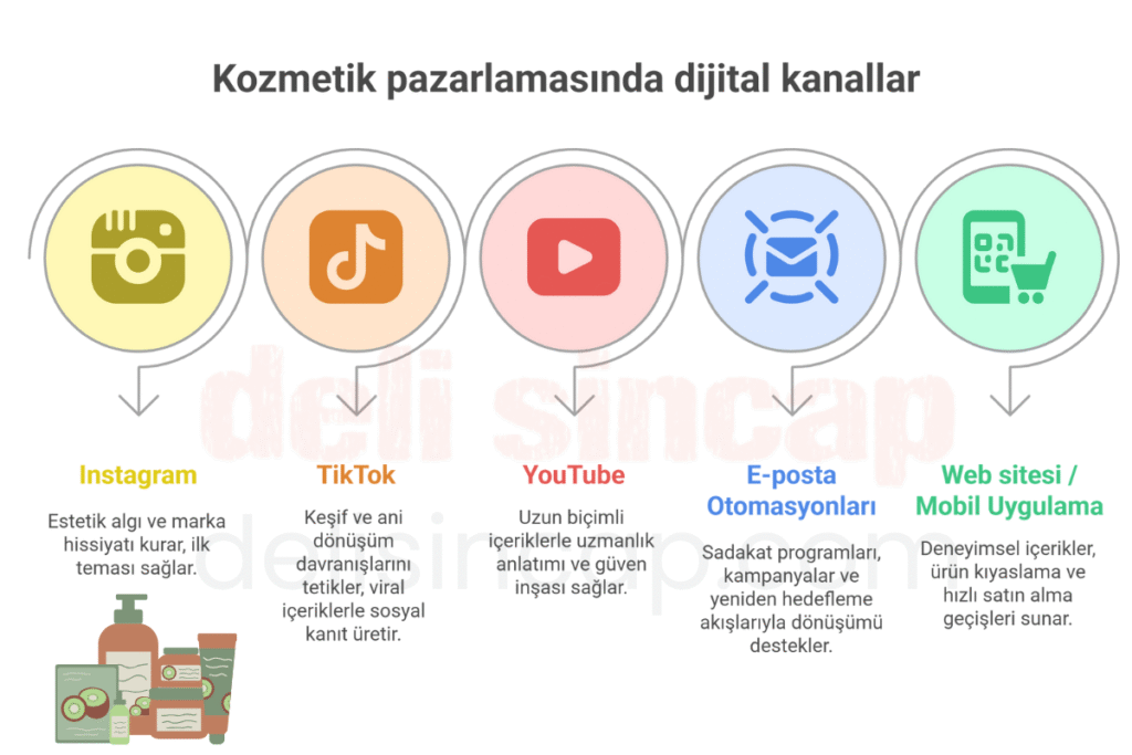 kozmetik pazarlamasında dijital kanalların kullanımı